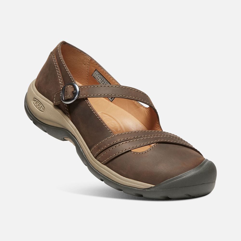 Slip-On Keen Femme Marron | Presidio Ii Cross Strap | ODKQL-1684